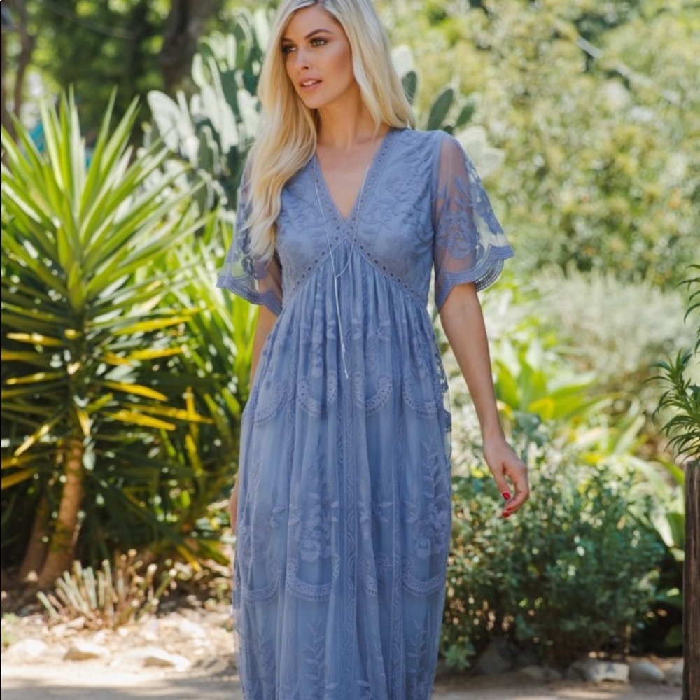 Pinkblush maxi dress- blue
